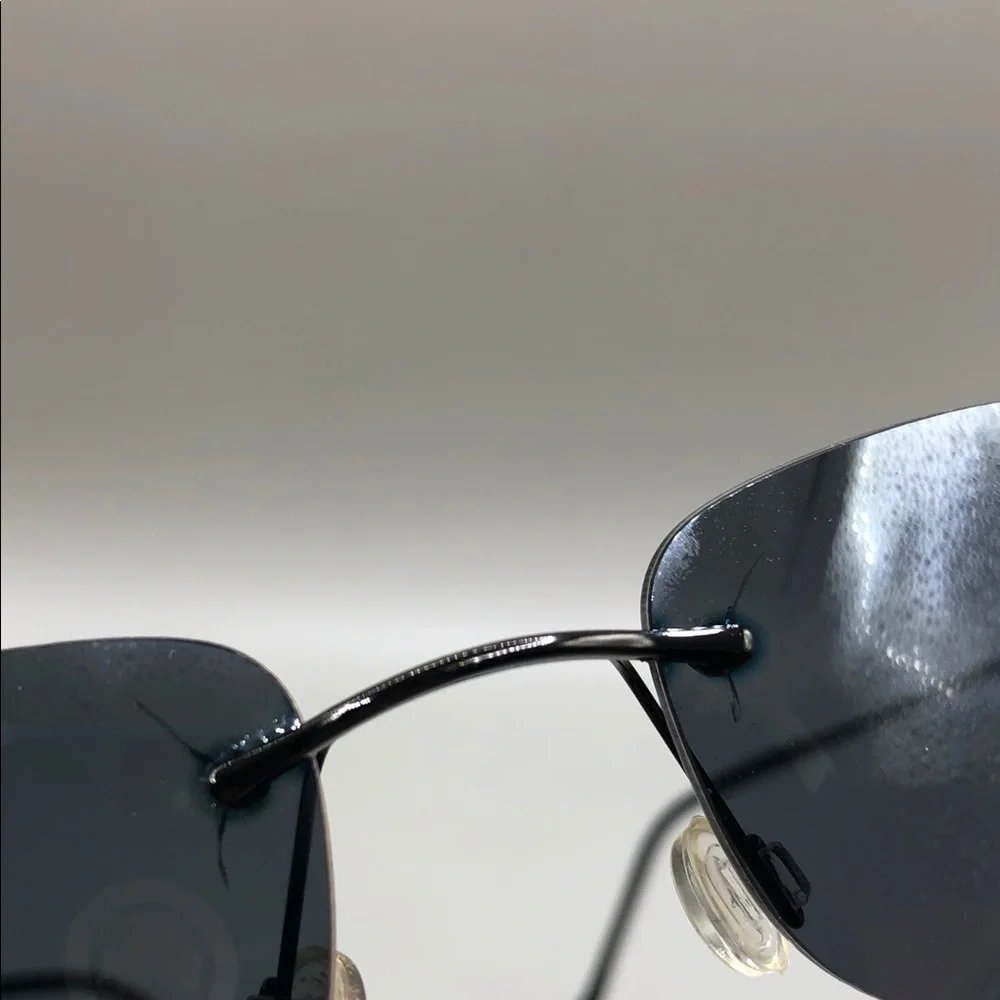 Maui Jim MJ450-02 Lahaina Polarized Stainless Gunmetal Sunglasses 59-19-130 FLAW